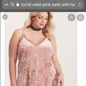 Torrid crushed velvet tank